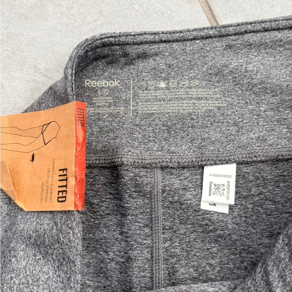 Reebok Charcoal Grey Fitted Biker Shorts - Picture 3 of 4